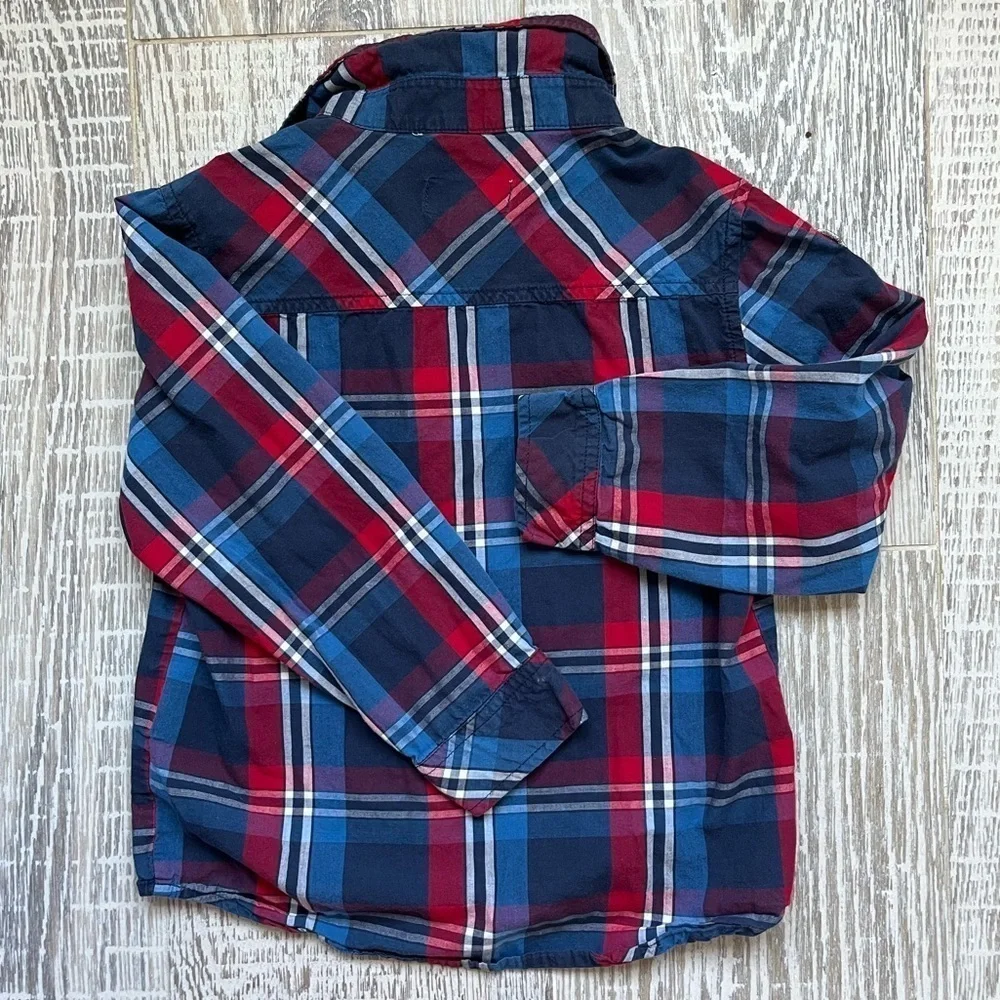 Baby Route 66 • Plaid Pattern • Sz 5T Long sleeve button down western shirt
